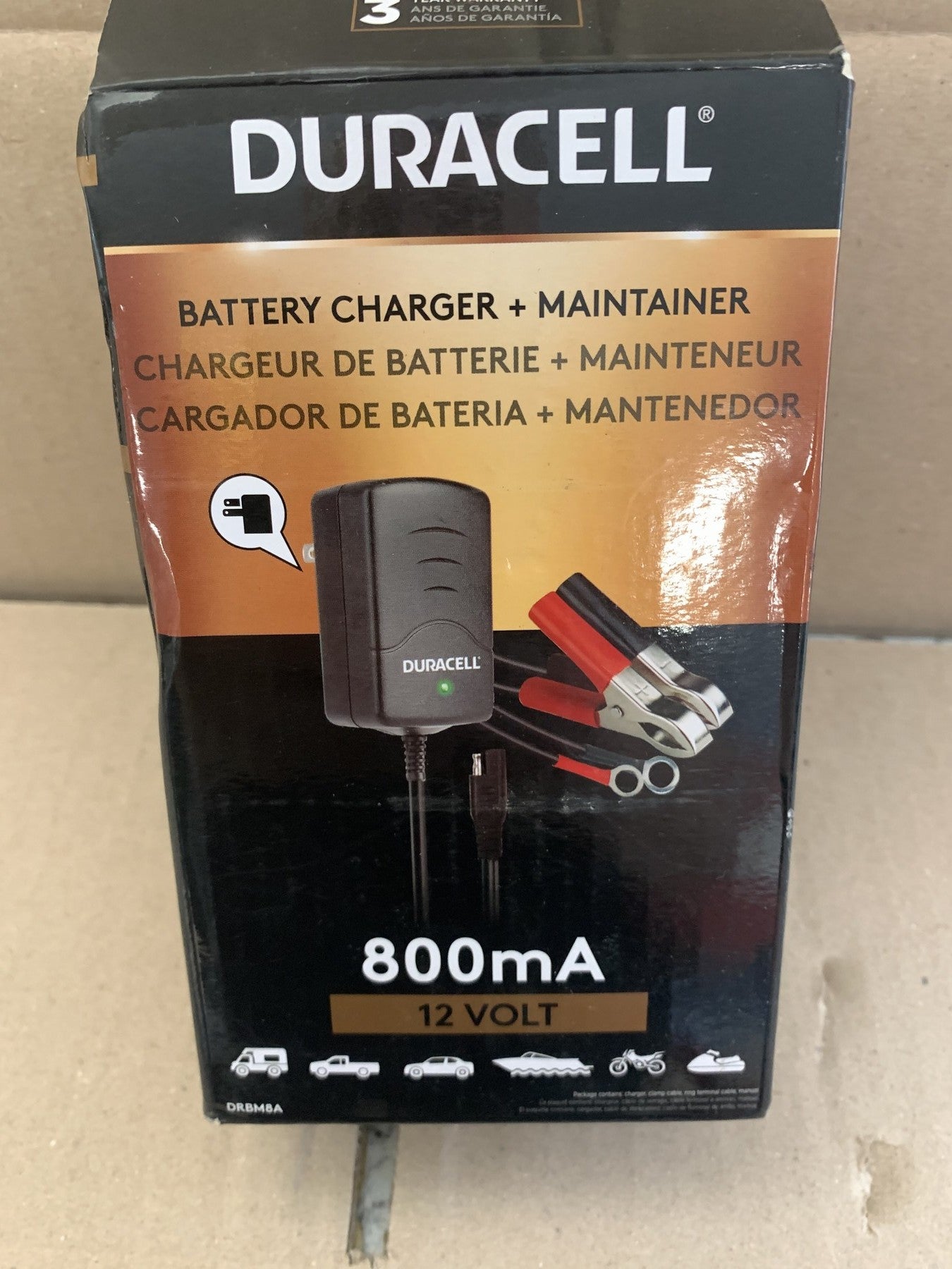 Duracell DRBM8A 800mA Battery Charger & Maintainer