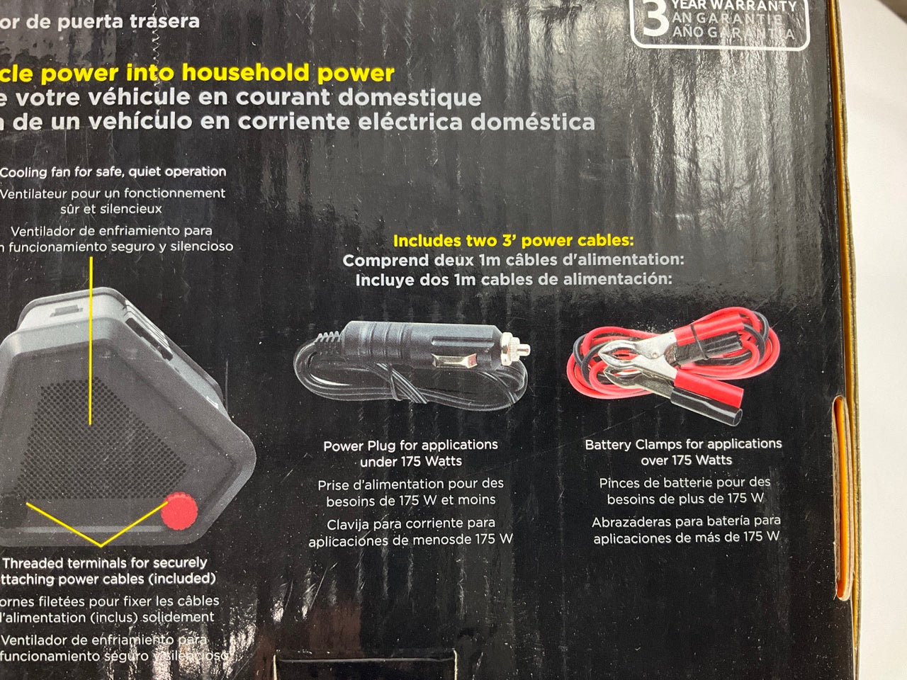 Duracell DRINV400 High Power Tailgate Inverter 400 Watt Peak 320W Continuous 12V