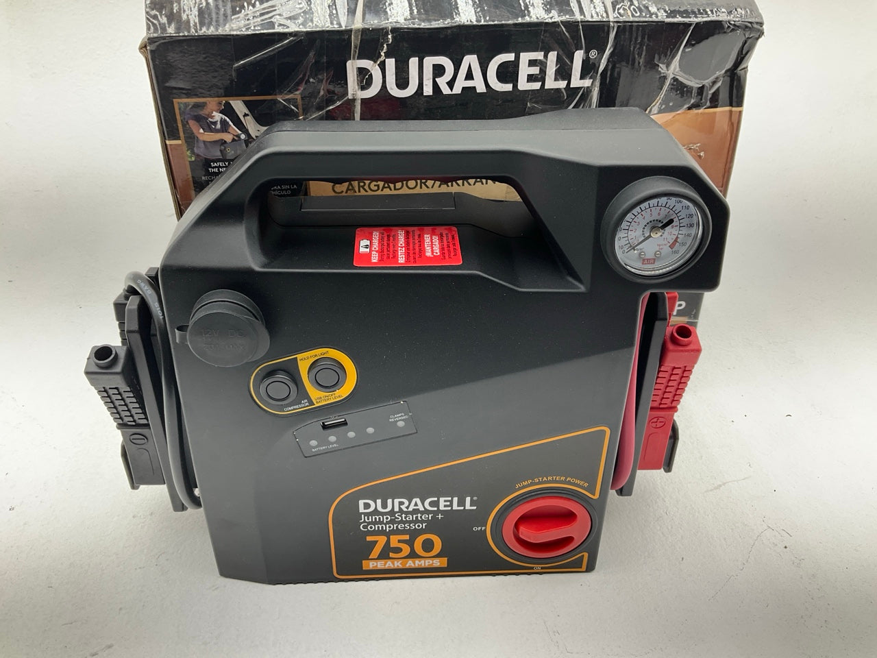 Damaged Open Box Duracell Power DRJS20 Jump Starter Battery Pack, 750 Peak Amps