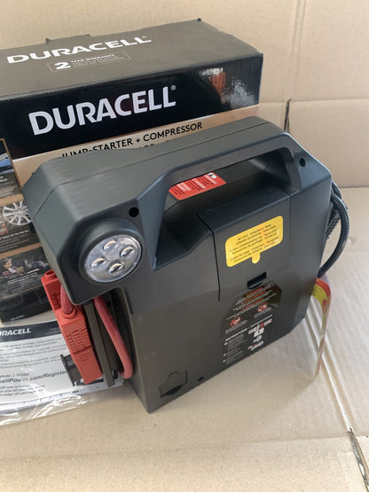 Duracell DRJS30C 900 Amp Jump Starter Booster And Air Compressor - New In Box