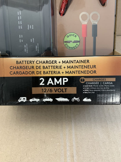 Duracell DRMC2A 2 Amp Battery Maintainer & Charger For 6V And 12V Batteries