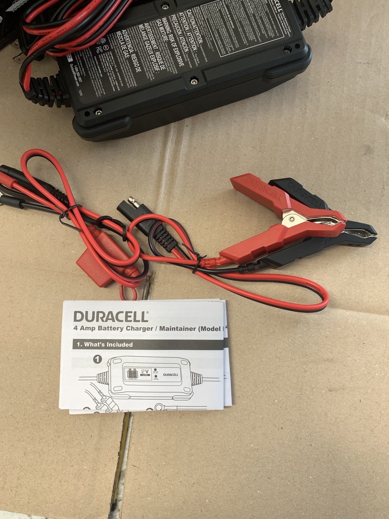 Duracell DRMC4A 4 Amp Battery Charger & Maintainer For 6V & 12V Batteries