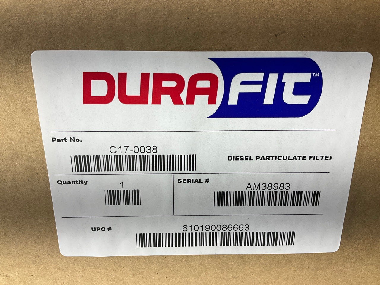 Durafit C17-0038 Diesel Particulate Filter (DPF) For Cummins ISL ISM - 4352920