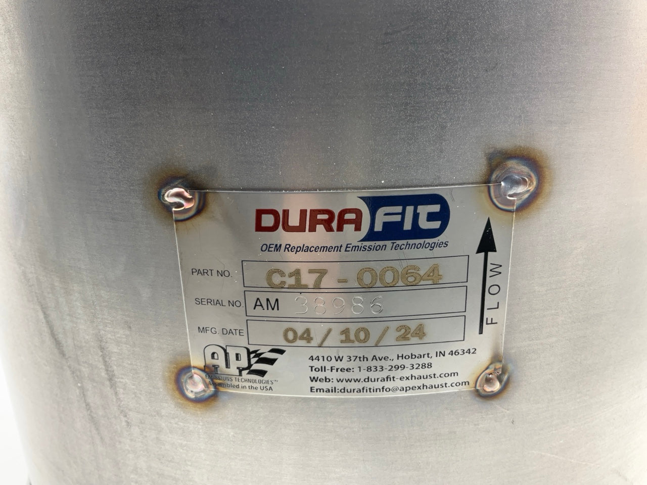 Durafit C17-0064  Diesel Particulate Filter (DPF) Kit For MaxxForce DT 9, 10