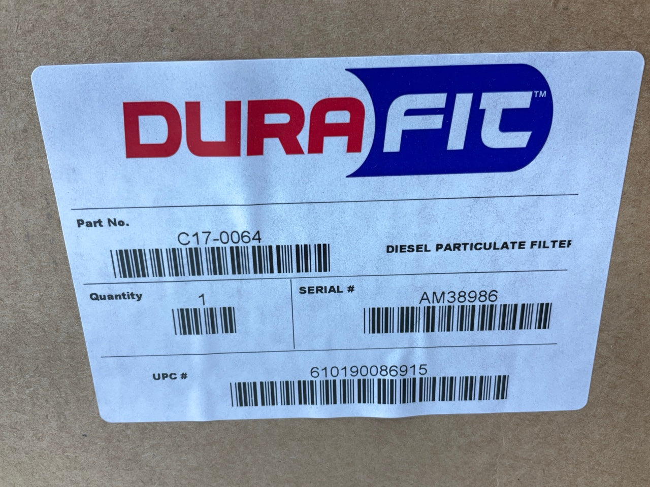 Durafit C17-0064  Diesel Particulate Filter (DPF) Kit For MaxxForce DT 9, 10