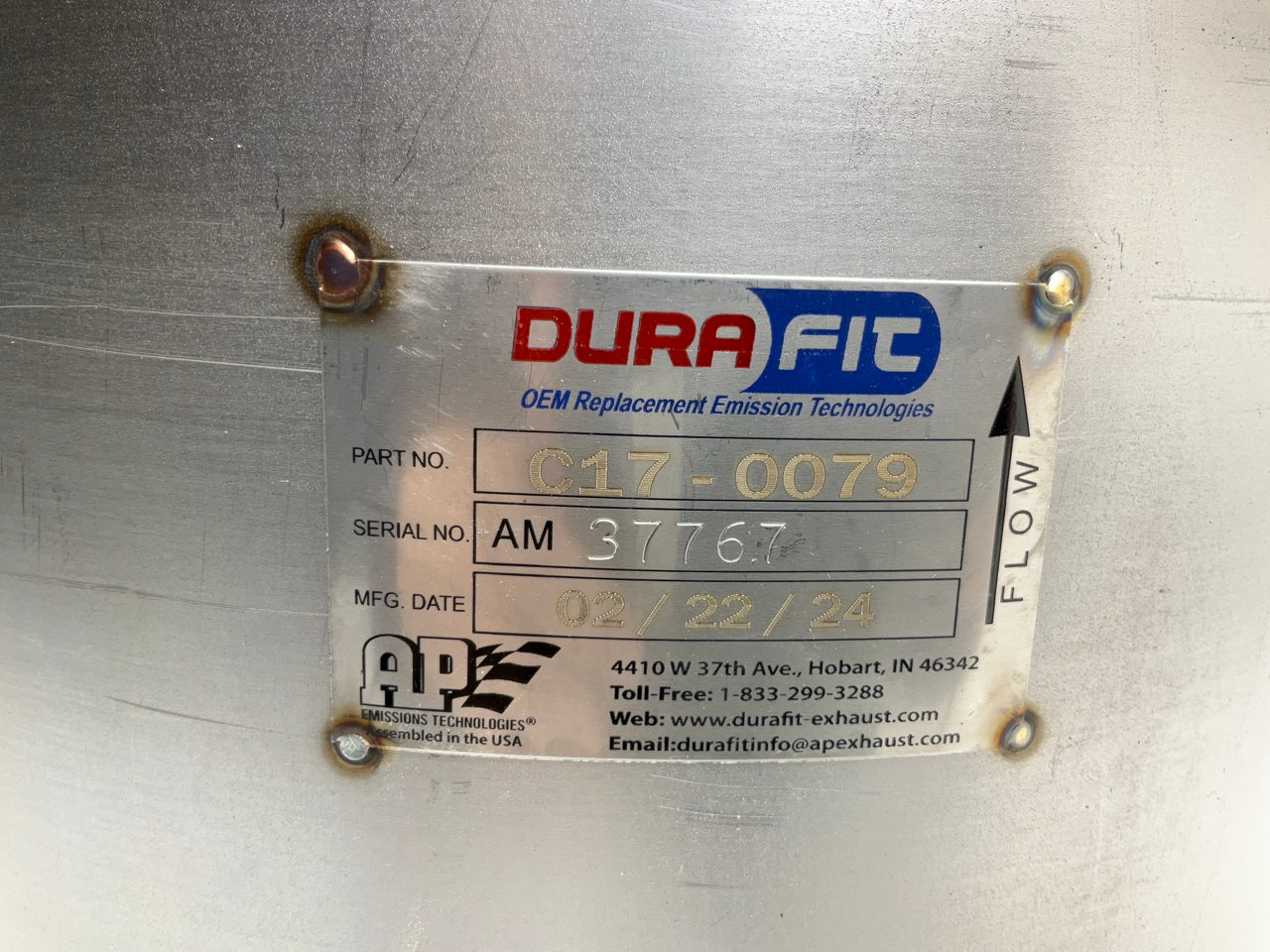 Durafit C17-0079 Diesel Particulate Filter (DPF) For Cummins ISX - 5295609,