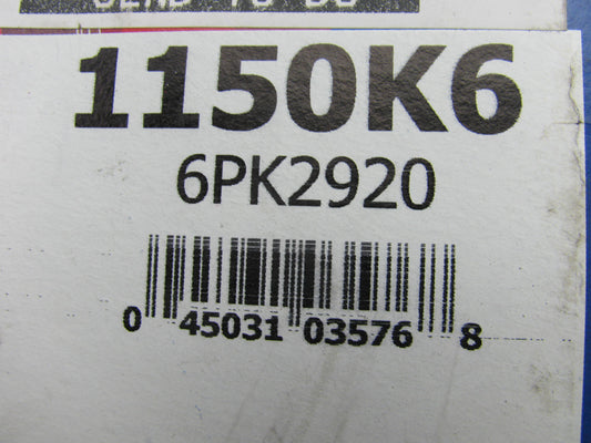 Duralast 1150K6 Serpentine Belt - 0.84'' X 114.50'' - 6 Ribs