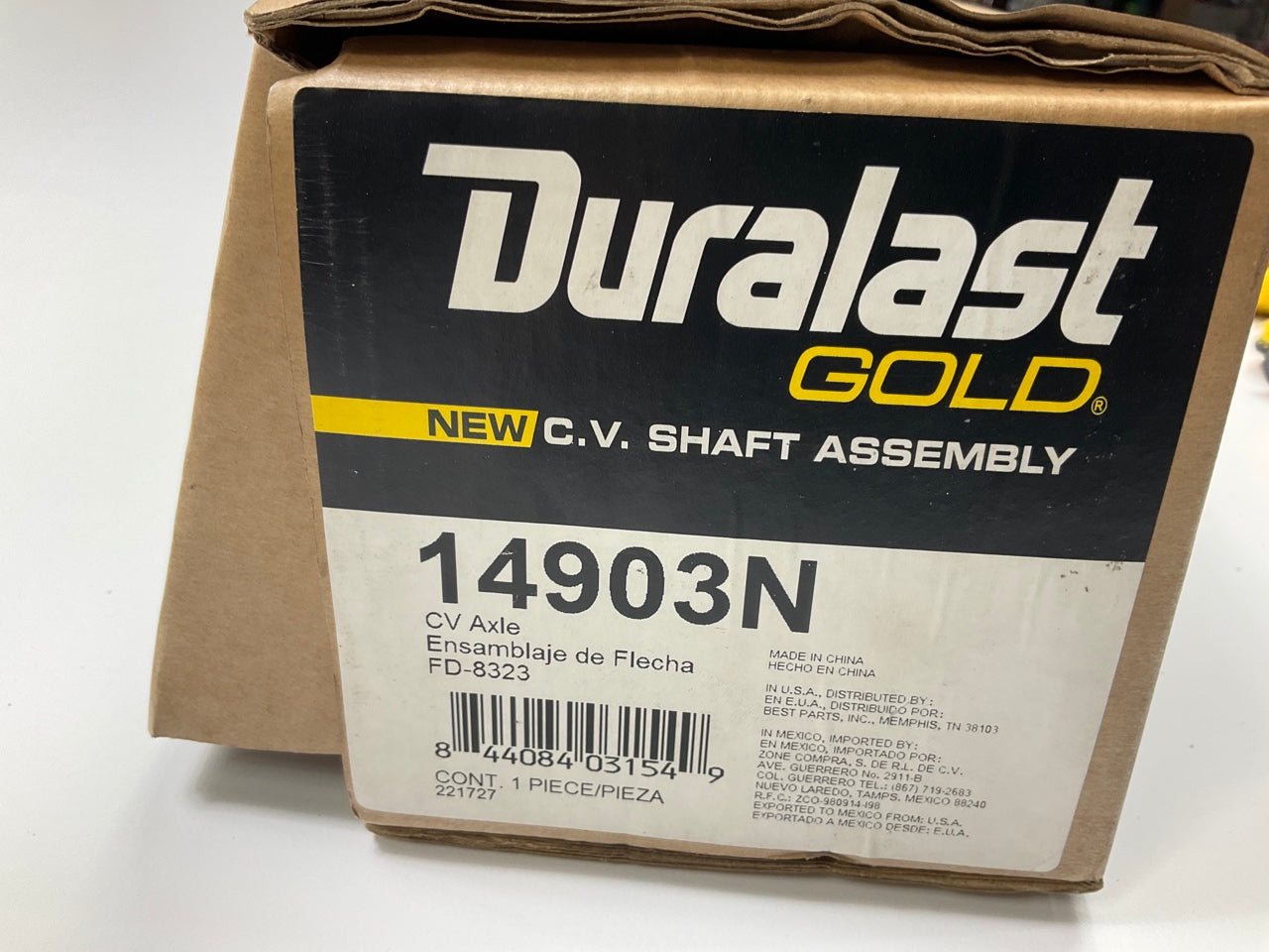 Duralast 14903N Front Left Cv Axle For 2014-2018 Ford Transit Connect