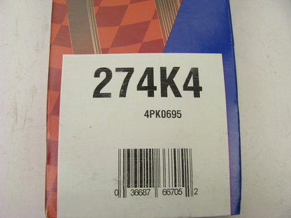 Duralast 274K4 Serpentine Belt - 14mm X 704mm - 4 Ribs
