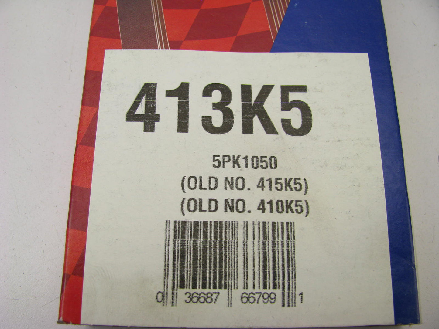 Duralast 413K5 Serpentine Belt - 17mm X 1068mm - 5 Ribs