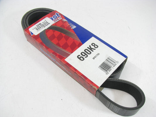 Duralast 690K8 Serpentine Belt - 1.12'' X 69.50'' - 8 Ribs