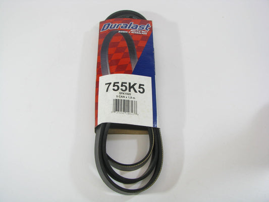 Duralast 755K5 Serpentine Belt - 1992-2002 Saturn SL1 SC1 SW1 1.9L SOHC ONLY
