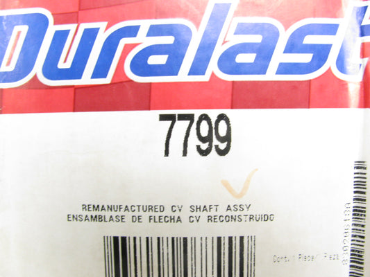 REMAN. Duralast 7799 Left CV Axle - MANUAL TRANS