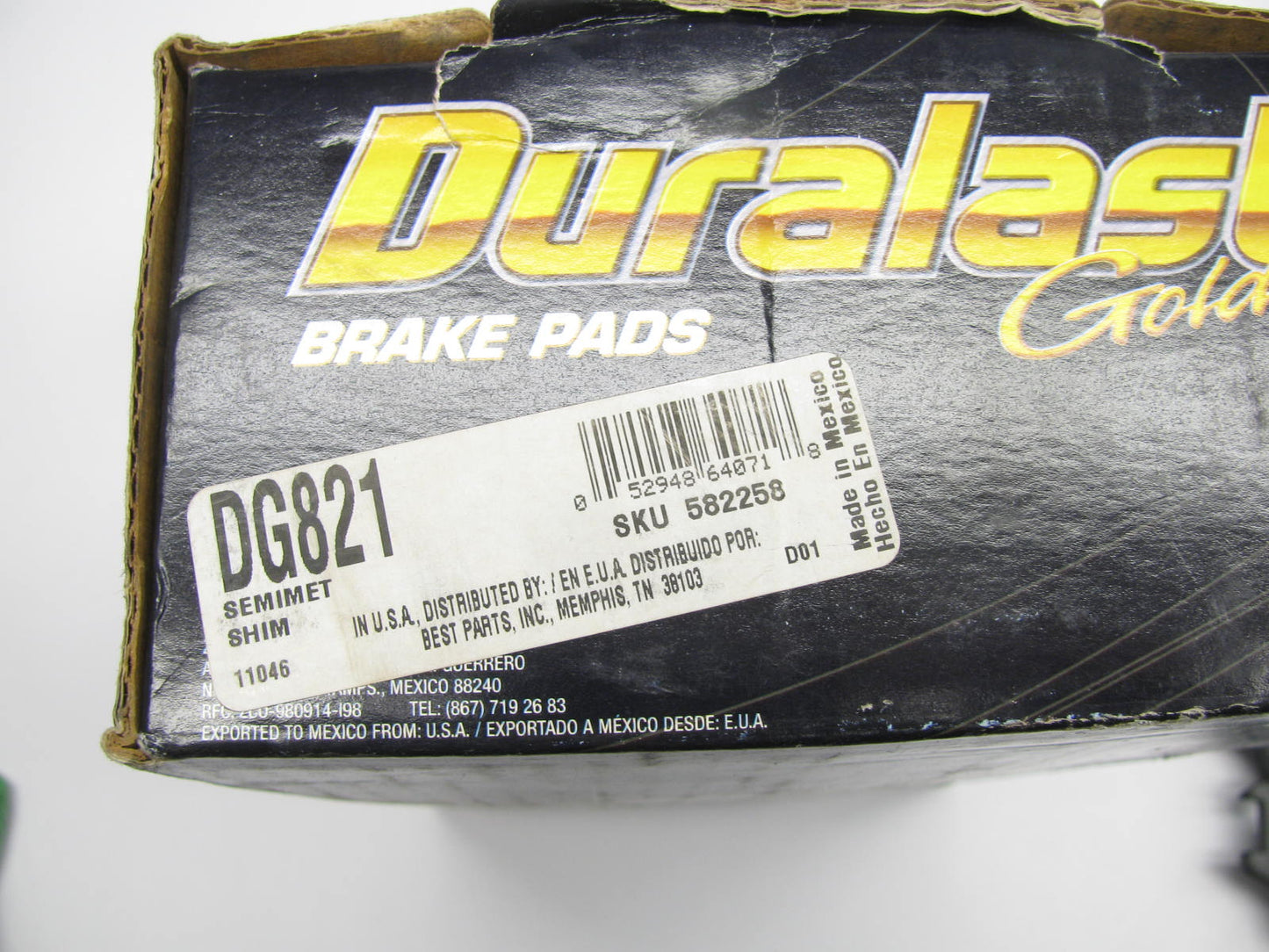 Duralast DG821 Front Brake Pads For 2000-2008 Ram 2500, 2000-02 3500 01-02 4000