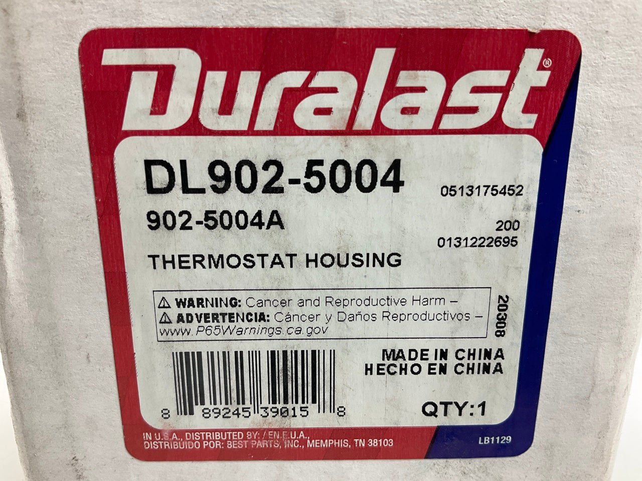 Duralast DL902-5004 Engine Coolant Thermostat Housing