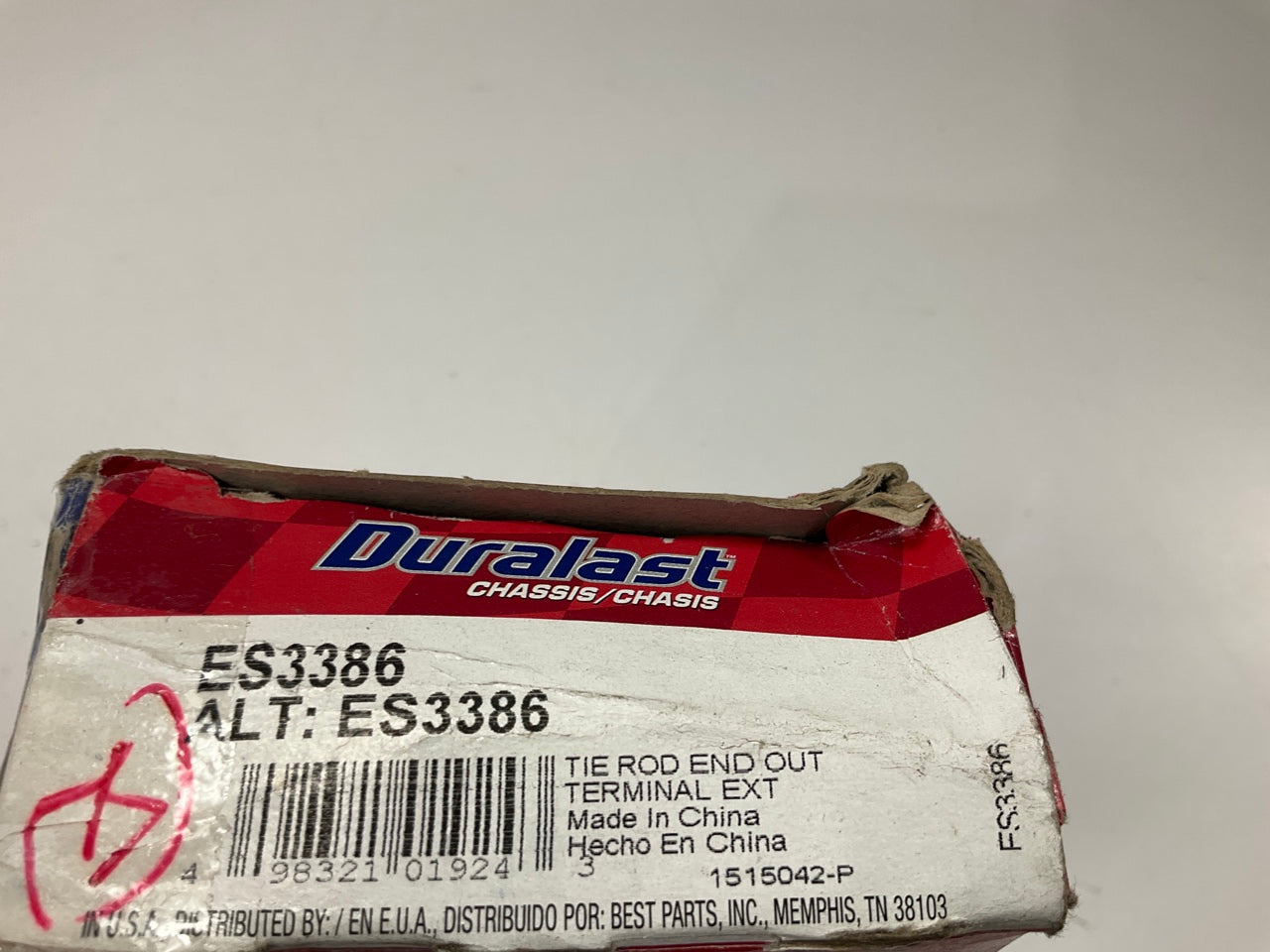 Duralast ES3386 Front Outer Steering Tie Rod End