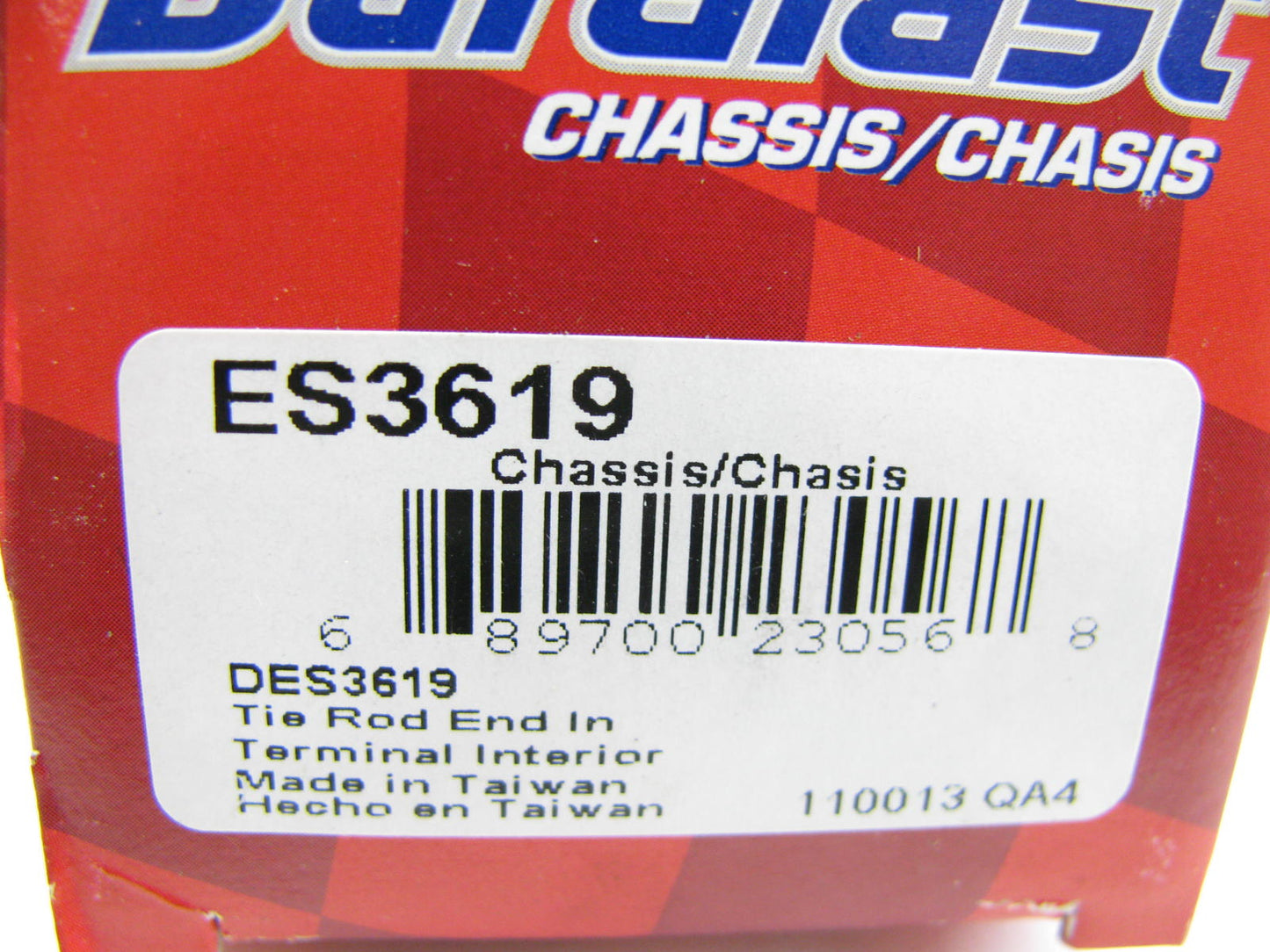 (2) Duralast ES3619 / EV428 FRONT INNER Steering Tie Rod Ends