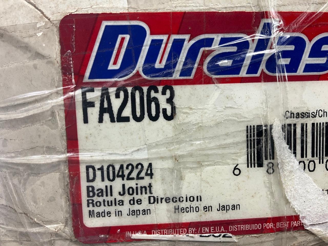 Duralast FA2063 Suspension Ball Joint - Front Lower