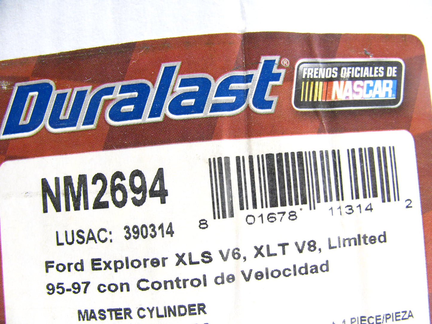 Duralast NM2694 Brake Master Cylinder  For 1995-1996 Ford Explorer