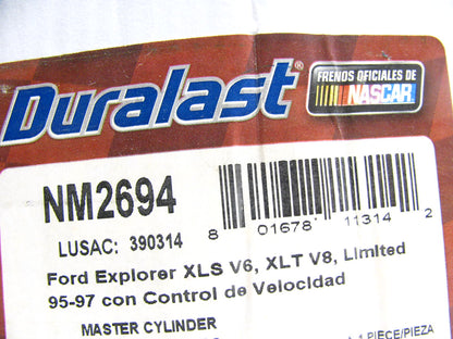 Duralast NM2694 Brake Master Cylinder  For 1995-1996 Ford Explorer