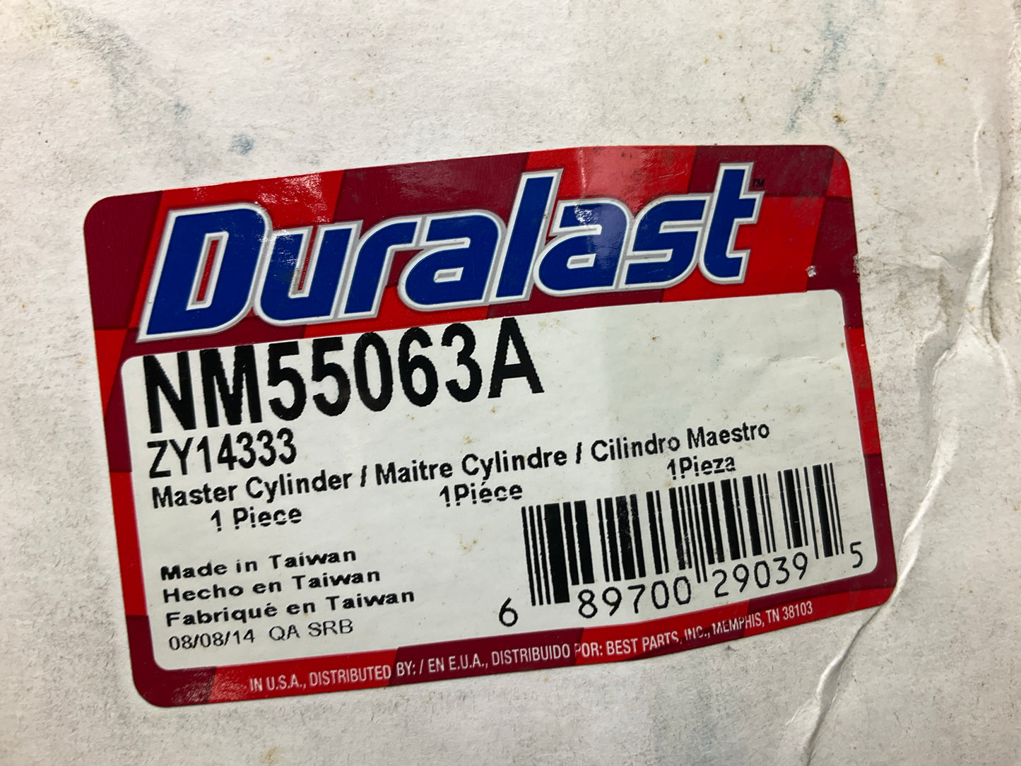 Duralast NM55063A Brake Master Cylinder For 1994-96 Ford Escort, Mercury Tracer