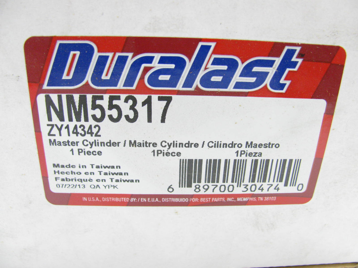 Duralast NM55317 Brake Master Cylinder W/ Reservoir For 2004-2009 Nissan Quest