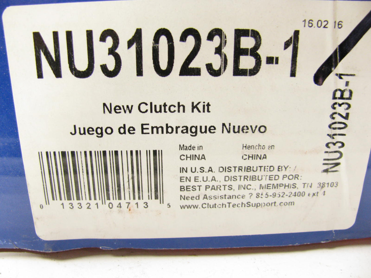 Duralast NU31023B-1 Trans STD Clutch Kit For 84-87 Corolla 21 Teeth 15/16 Spline