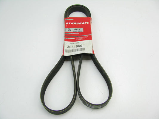 Dynacraft D84-1000-3061560 Serpentine Belt - 0.807'' X 62.076'' - 6 Ribs