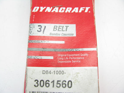 Dynacraft D84-1000-3061560 Serpentine Belt - 0.807'' X 62.076'' - 6 Ribs