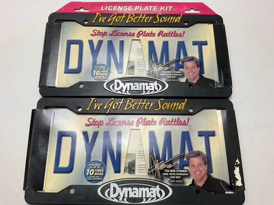 (2) Dynamat Car License Plate Kit Sound Deadening Damping 4x10 Sheet & Frame