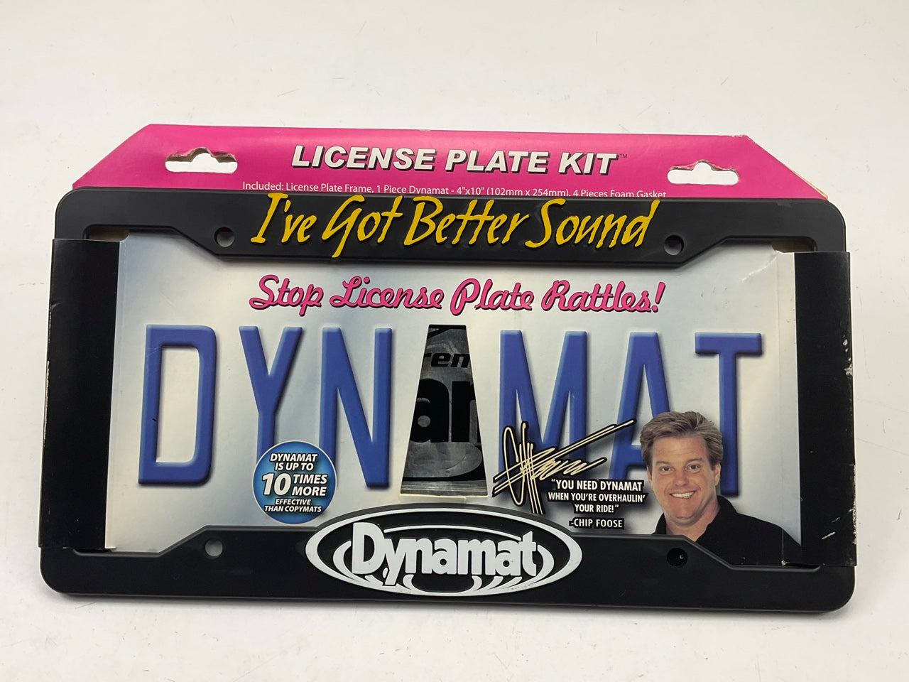 Dynamat Xtreme Car License Plate Kit Sound Deadening Damping 4x10 Sheet & Frame