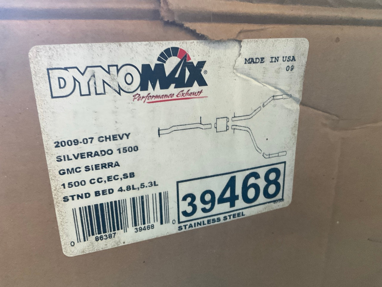 Dynomax 39468 Dual Exhaust System Kit 07-08 Silverado 1500 Crew Cab Short Bed