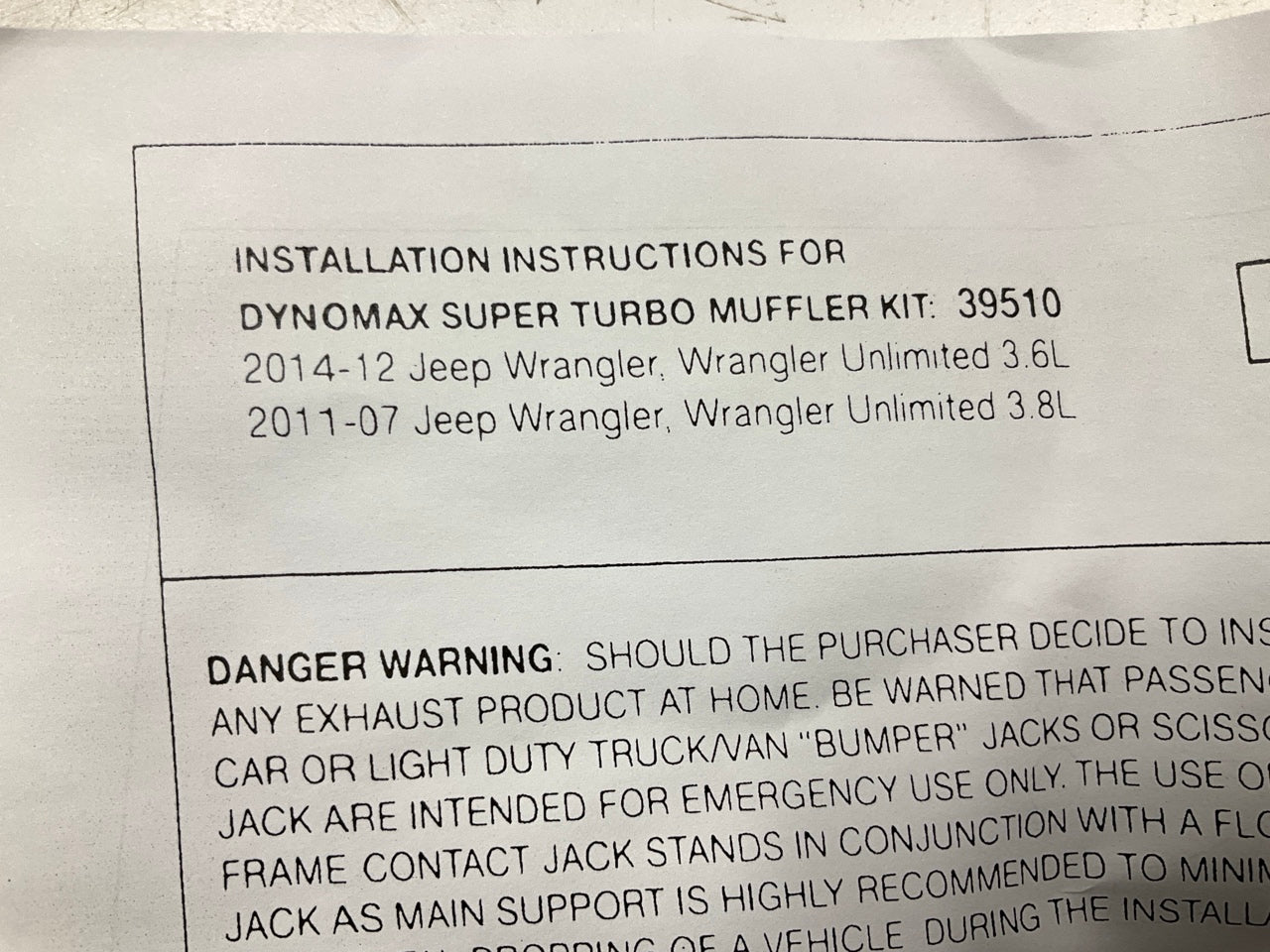 Dynomax 39510 Super Turbo Dual Exhaust System For 2007-2017 Jeep Wrangler