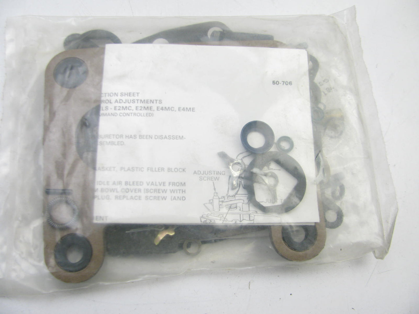 E-tron 1627 Carburetor Rebuild Kit For Rochester 2-BBL E2ME