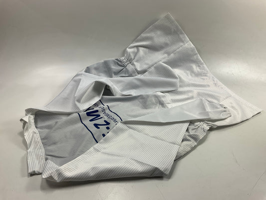 E-Z Mix 65254W White Carbon Fiber Thread Lab Coat W/ Detachable Hood (XX-Large)