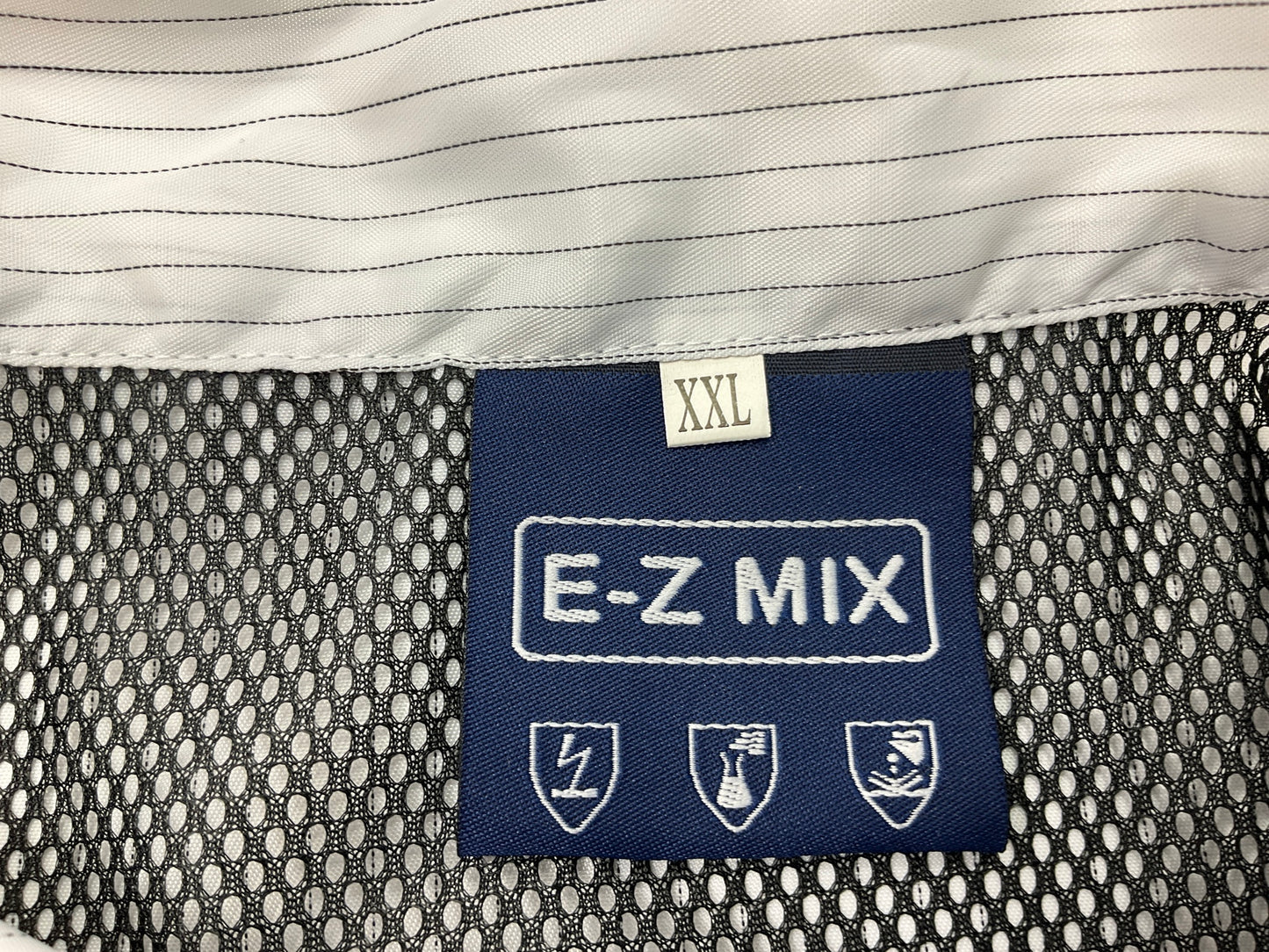 E-Z Mix 65254W White Carbon Fiber Thread Lab Coat W/ Detachable Hood (XX-Large)