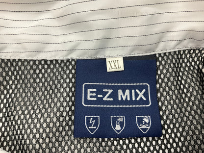 E-Z Mix 65254W White Carbon Fiber Thread Lab Coat W/ Detachable Hood (XX-Large)