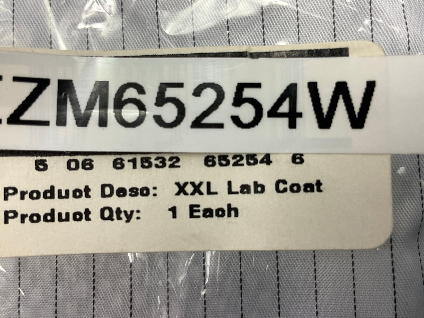 E-Z Mix 65254W White Carbon Fiber Thread Lab Coat W/ Detachable Hood (XX-Large)