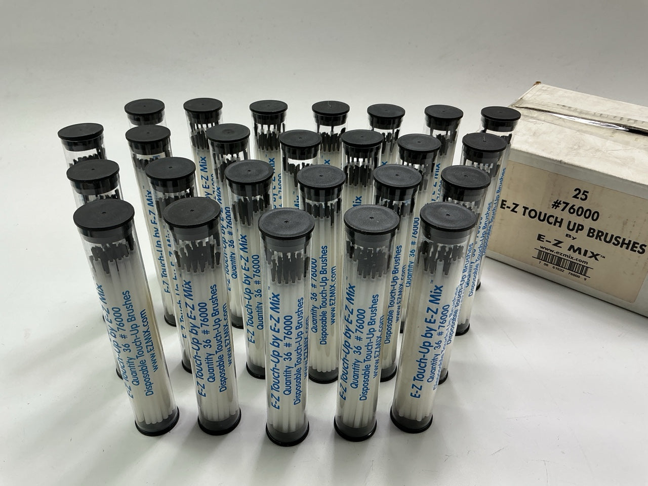 E-Z Mix 76000 E-Z Touch Up Brushes (36 Brushes / Tube) - 25 Tubes Total