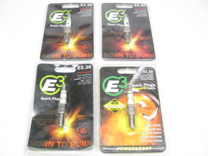 (4) E3 Powersport Spark Plug - E3.36 For Harley Davidson & ATV / UTV