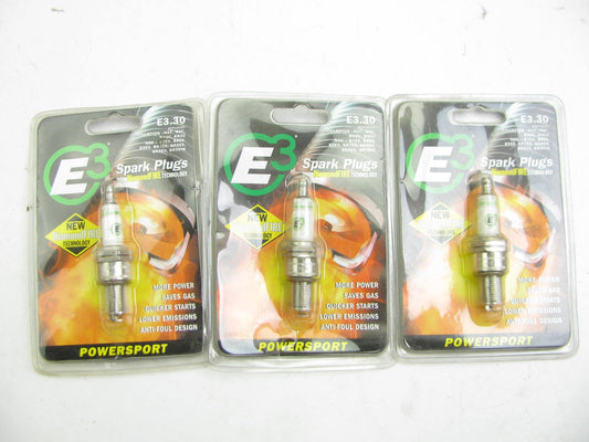 (3) E3 E330 Performance Spark Plugs Replaces B7ES BR7ES B7ES11 BR7ES11 B7EV