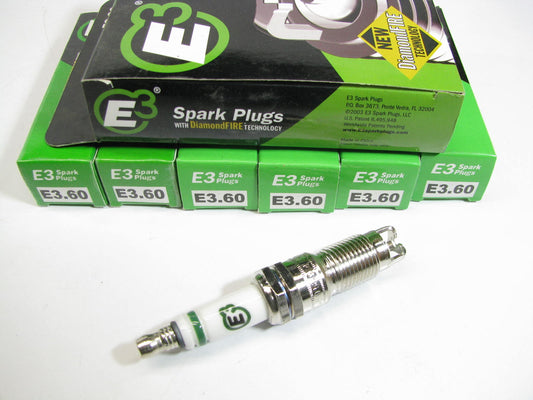 (6) E3 E3.60 Ignition Spark Plugs - Tapered Seat 14mm 0.708'' Reach