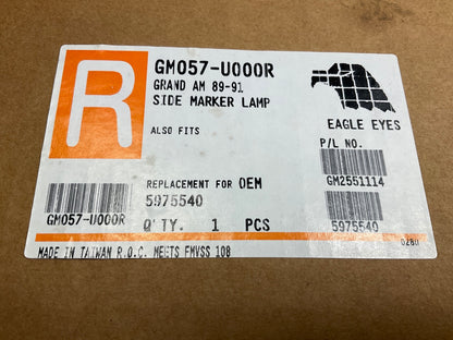 Eagle Eyes GM057-U000R Right Side Marker Light Lamp - 1989-1991 Pontiac Grand Am