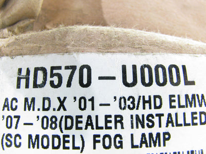 Eagle Eyes HD570-U000L Front LEFT Fog Light Lamp For 2001-03 MDX 2007-08 Element