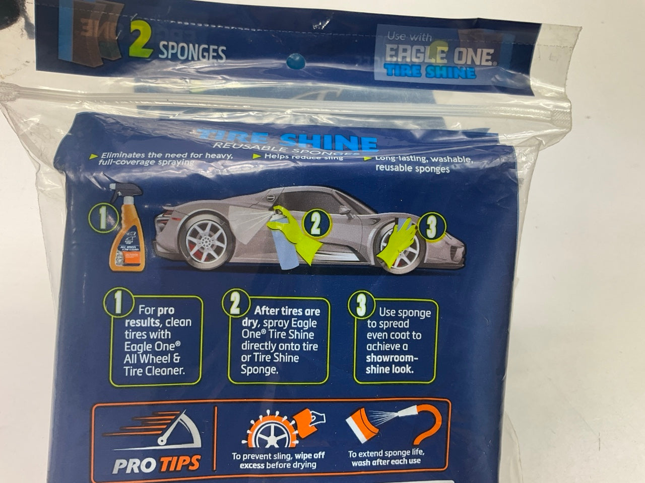 EAGLE ONE E15010602 Tire Shine Sponges - 2 Sponges For Automotive Detailing