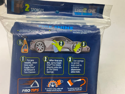 EAGLE ONE E15010602 Tire Shine Sponges - 2 Sponges For Automotive Detailing