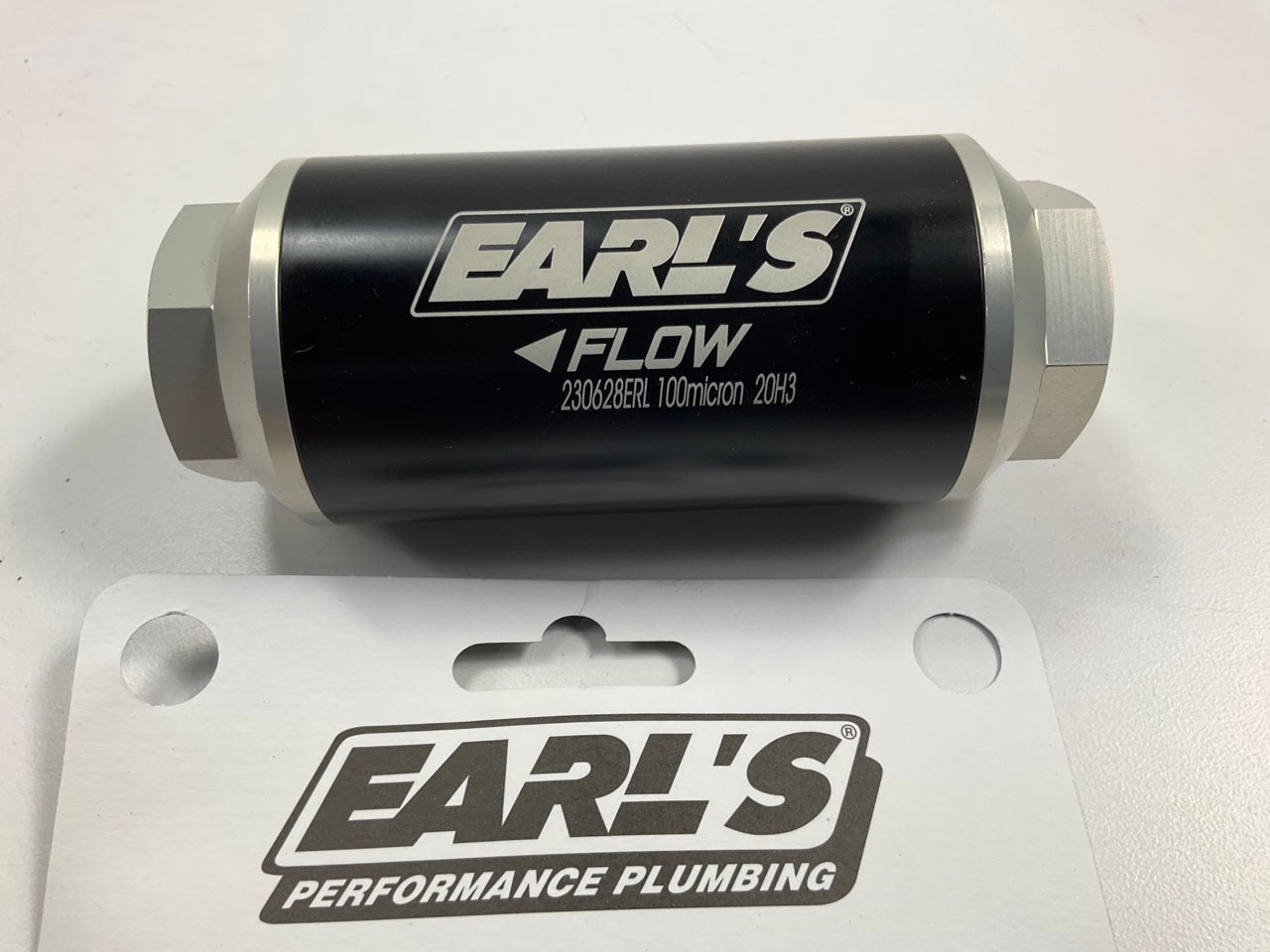 Earls 230628ERL Billet Aluminum In-Line Fuel Filter 100 Micron -8AN