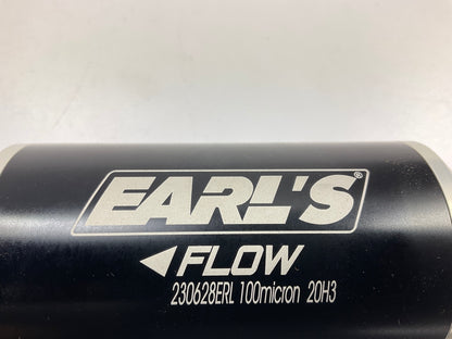 Earls 230628ERL Billet Aluminum In-Line Fuel Filter 100 Micron -8AN