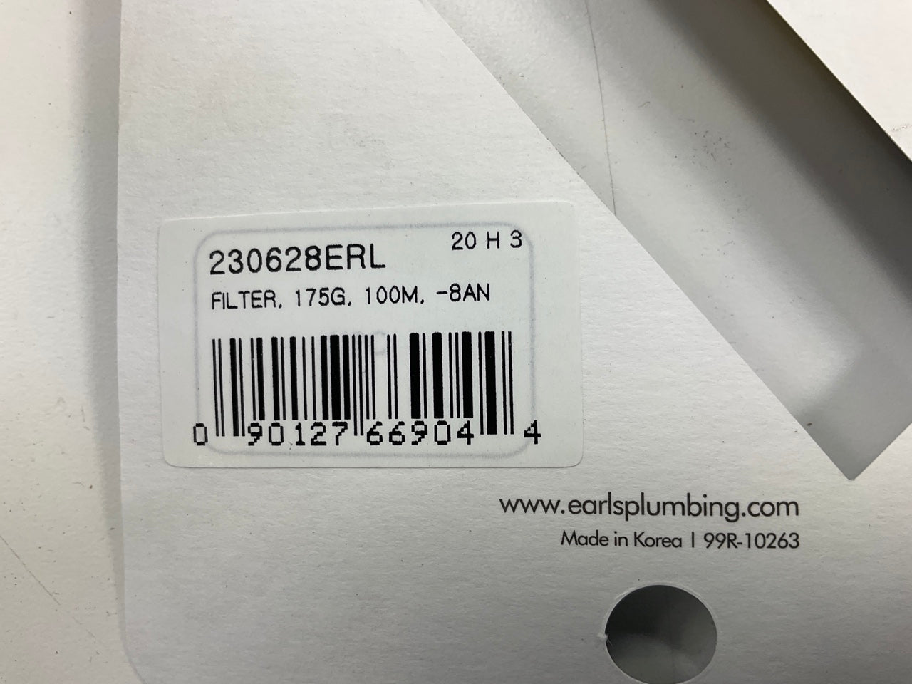 Earls 230628ERL Billet Aluminum In-Line Fuel Filter 100 Micron -8AN