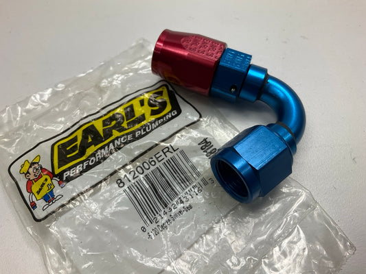 Earls 812006ERL 120 Deg. AN Hose End Fitting Size: -6AN